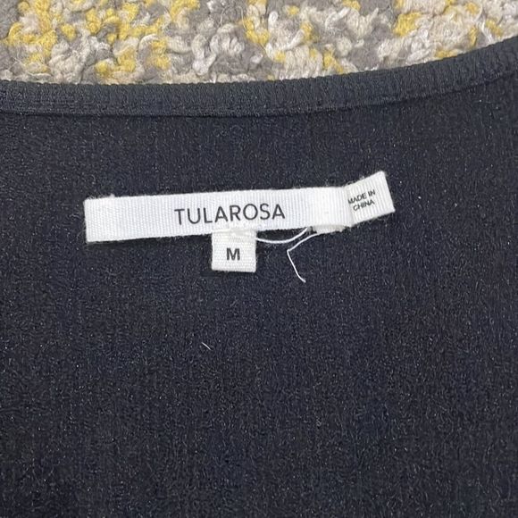 Tularosa size M black ribbed bodysuit with lace up front NEW - Picture 3 of 15